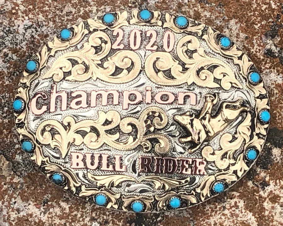 FT 121 Tri Color Trophy Buckle