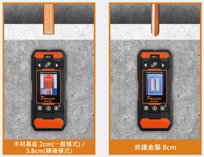 牆體探測儀 靈敏檢測牆壁內常見異物 木材 含鐵金屬(諸如鐵釘、鋼筋)、非鐵金屬(銅、鋁、銀)及帶電電線等材質偵測