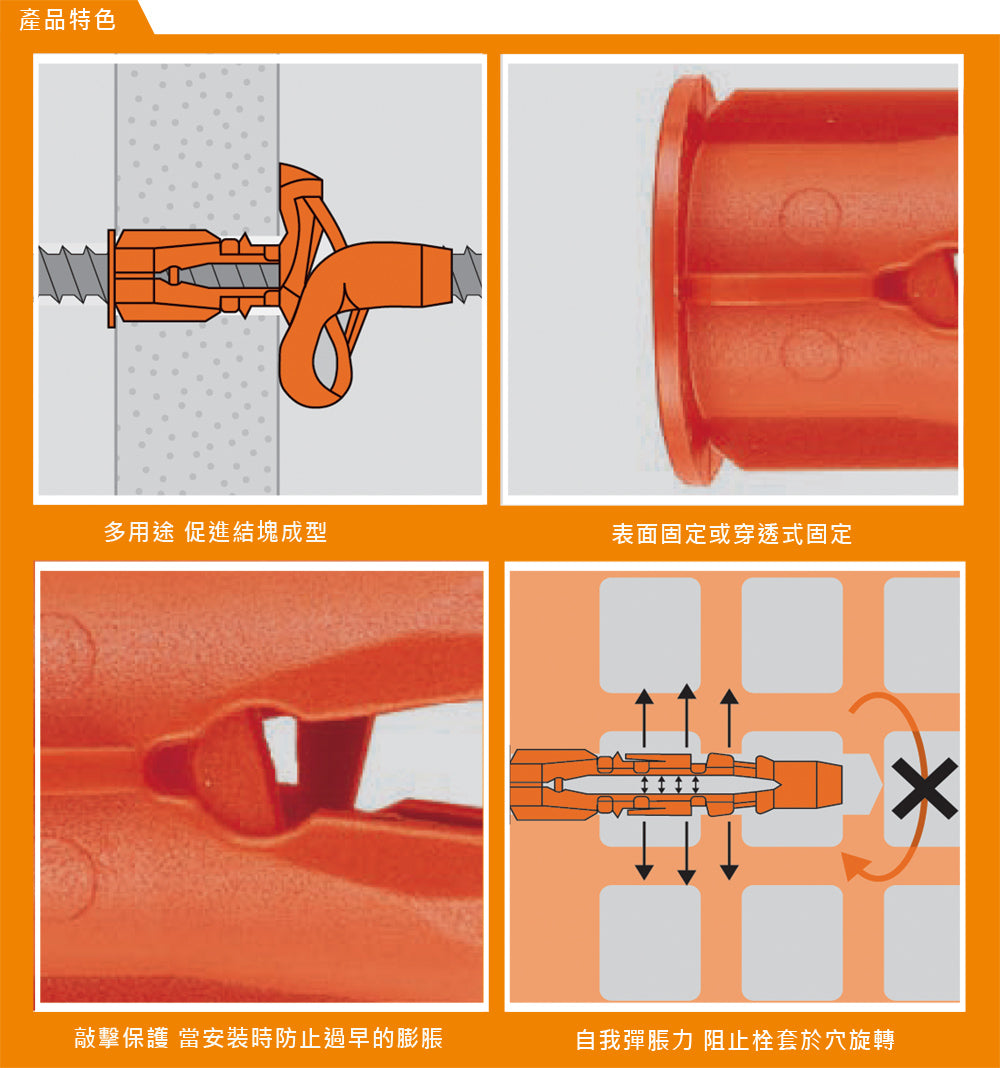 Swiss Mungo knotted nylon nail set, nylon bolt sleeve, plastic plug, nylon wall bolt, plastic gecko, plastic anchor bolt