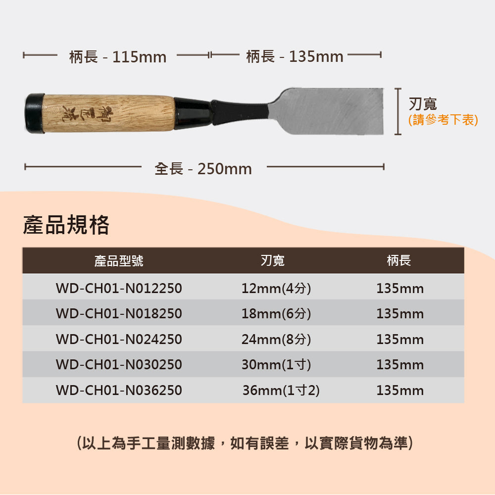 台灣製造平待鑿刀 修鑿 榫鑿修整 薄鑿 雕刻 木作平鑿 木工鑿刀 木工工具