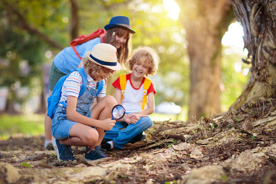 Kids exploring nature