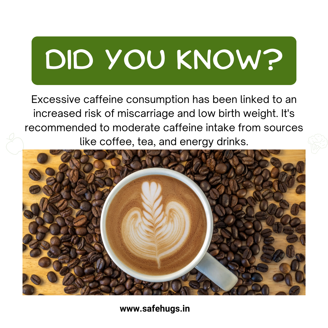 150 to 200 mg of caffeine per day is advisable, excessive amount can lead to some side effects in pregnant ladies.