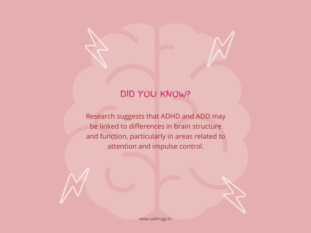 Research suggests that ADHD and ADD can be linked to differences in brain structure and function.