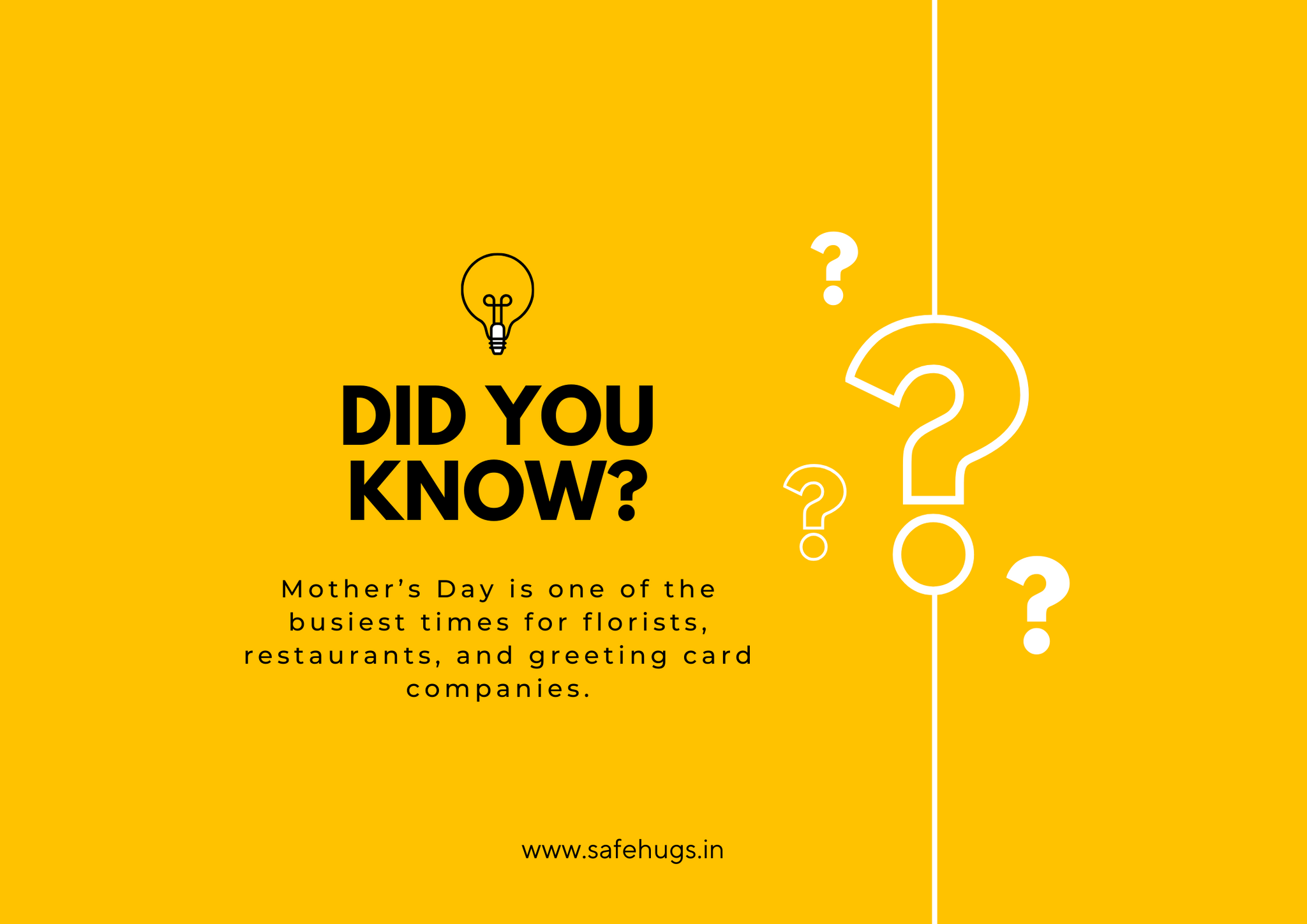 Did you know? Mothers day is one of the busiest days for florist.
