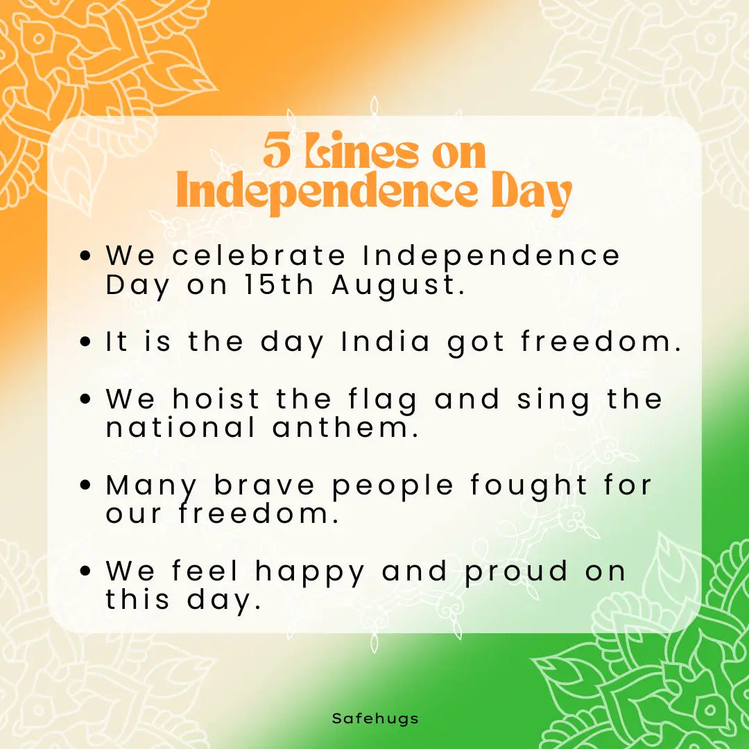 5 Lines on Independence Day Essay