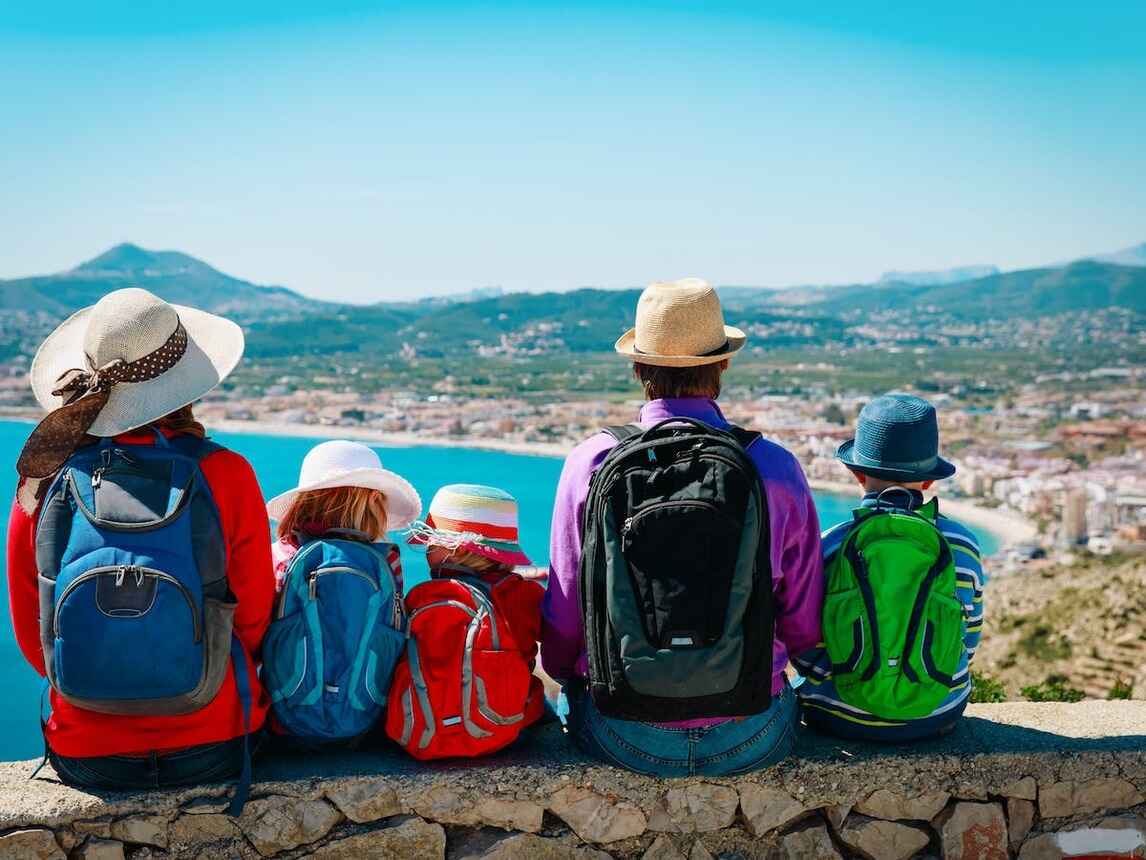 A family traveling