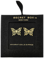 Load image into Gallery viewer, Butterfly Studs in Gold
