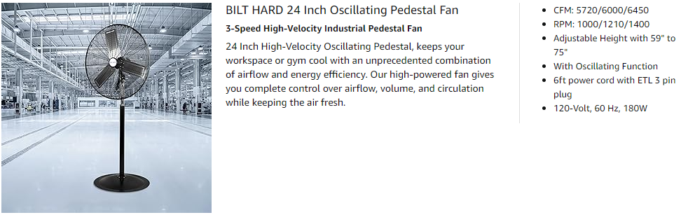 Pedestal Oscillating Fan