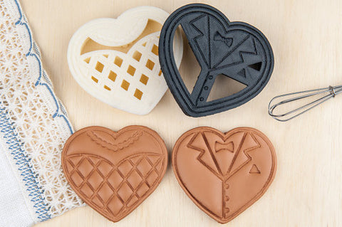 Bride And Groom Heart Wedding Cookie Cutters Name That Cookie