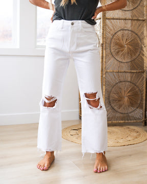 NEW! Vervet White 90's Crop Flare Jeans