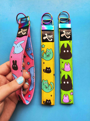 colorfyl wristlet keychains from Tora & Friends collection by Kilatora Design.