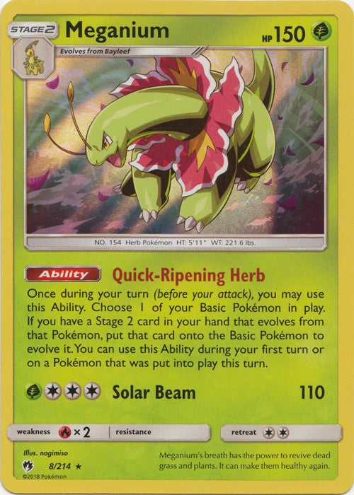 Card Shaymin 33/214 da coleção Lost Thunder