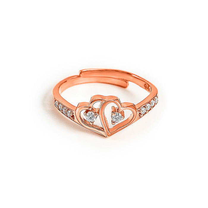 Sterling Silver Simulated Heart-shaped Diamond Engagement Ring Raised –  LANDA JEWEL