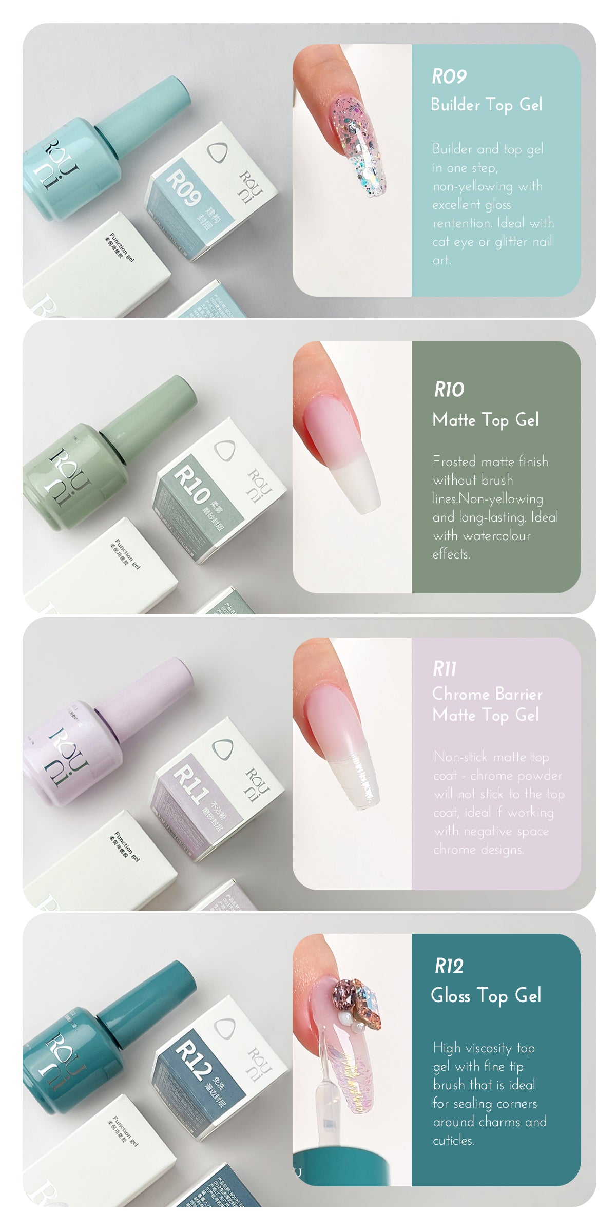 Rou Ni Function UV Gel Polish Function Details