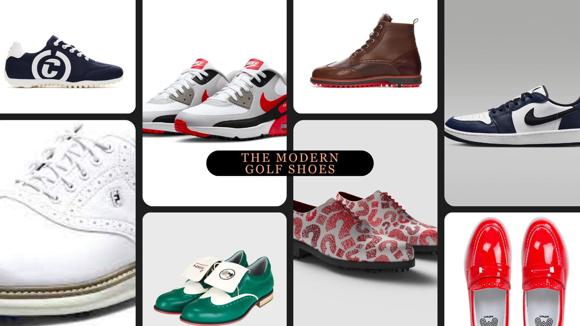 The modern golf shoes, many variations and styles to choose from