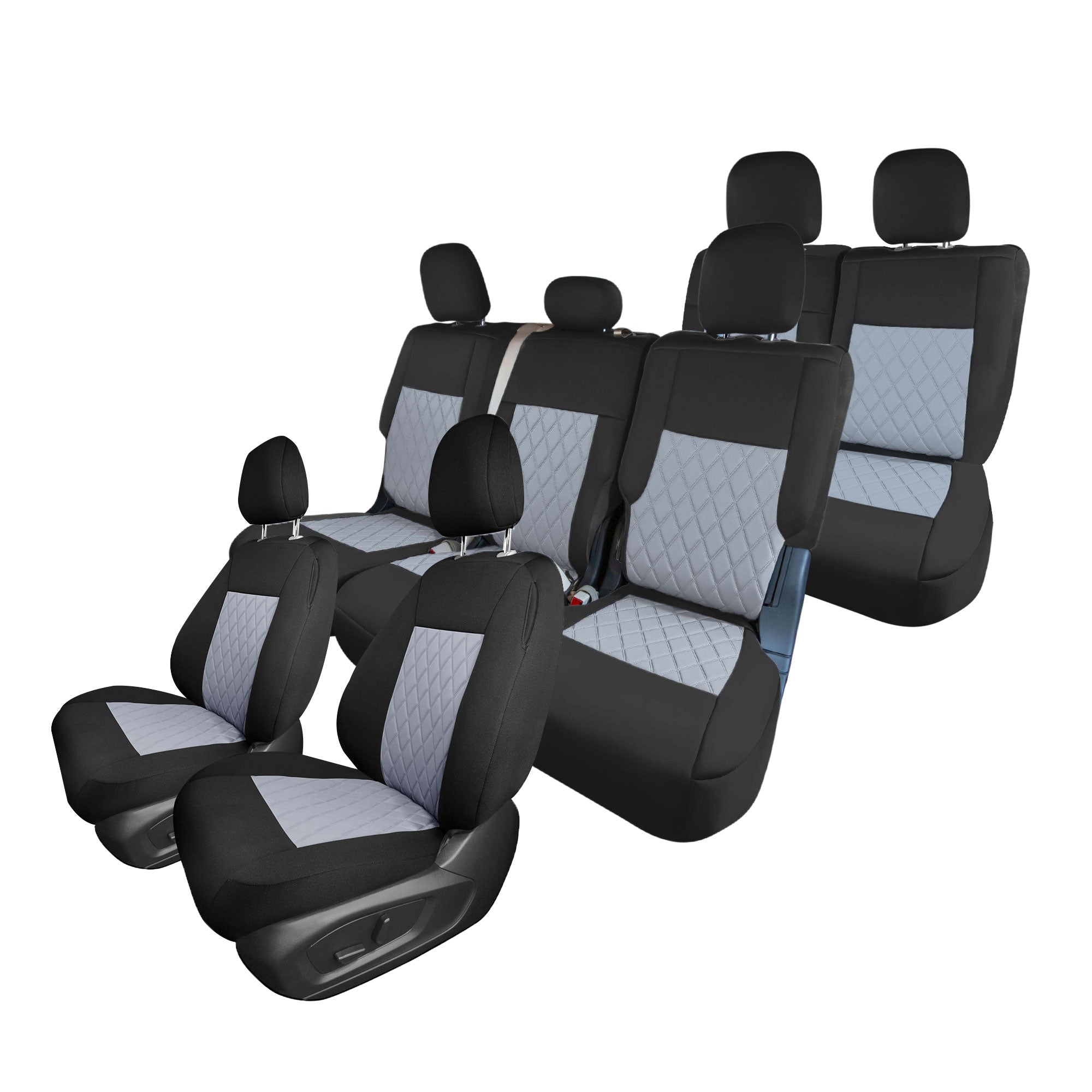 FH Group Neoprene Custom-Fit Seat Covers for 2020 2022 Jeep Gladiator Front  Set