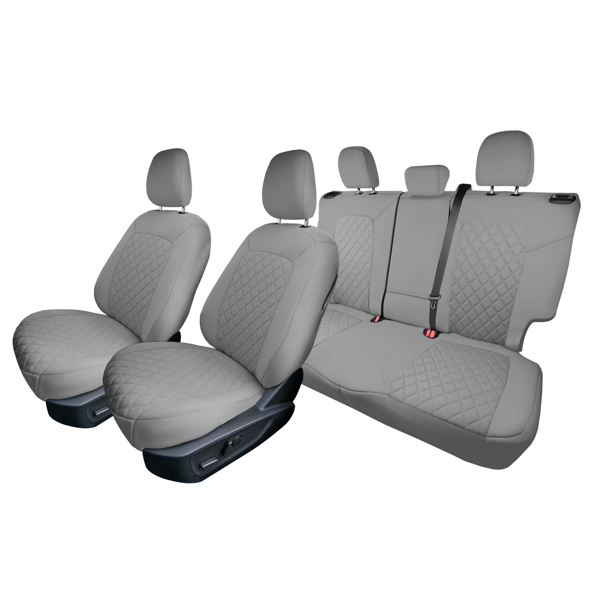 Ford Bronco Sport 2021-2024 - Full Set Seat Covers - Solid Gray Ultraflex Neoprene