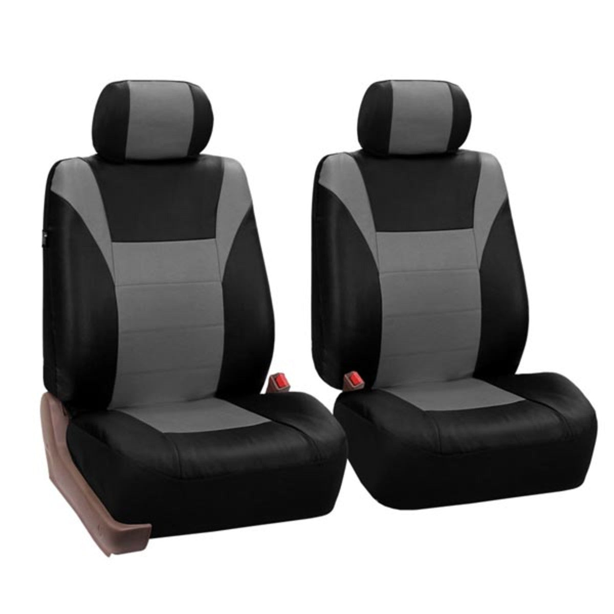 Racing PU Leather Seat Covers Full Set Tangerine