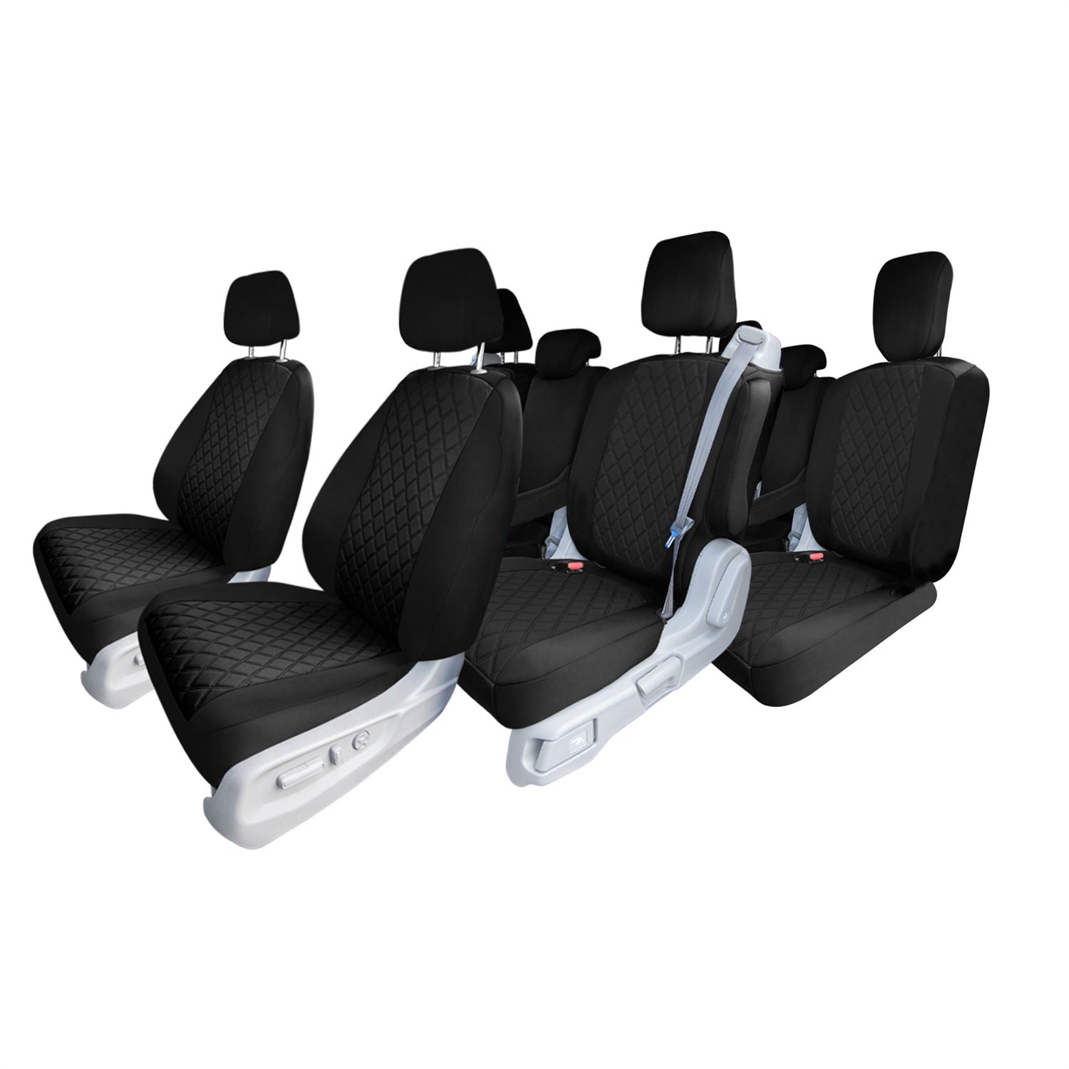 Honda Odyssey 2018 - 2024 -Front Set Seat Covers - Black Neoprene
