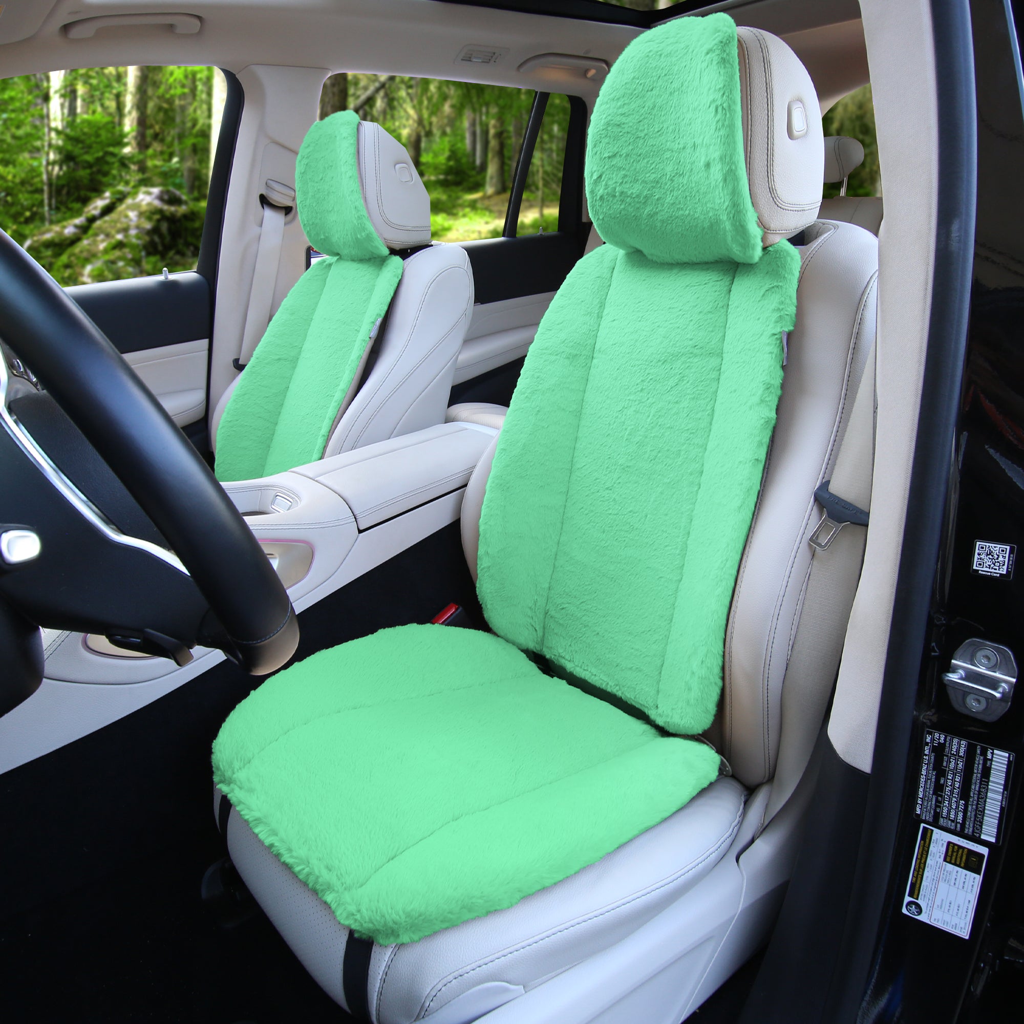 FH Group Ergonomic Cooling Gel Car Seat Cushion, Universal Green