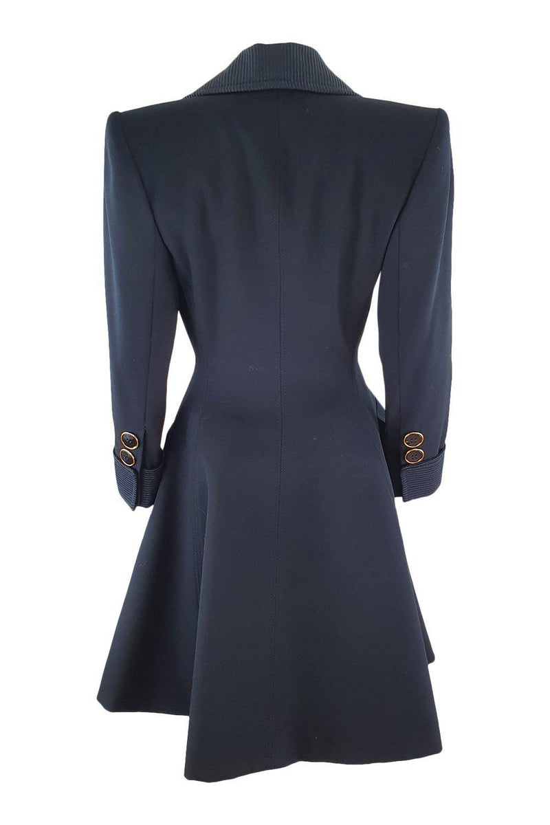 ANDREA ODICINI Vintage 1980s Black Wool Princess Coat (IT 40) – The ...