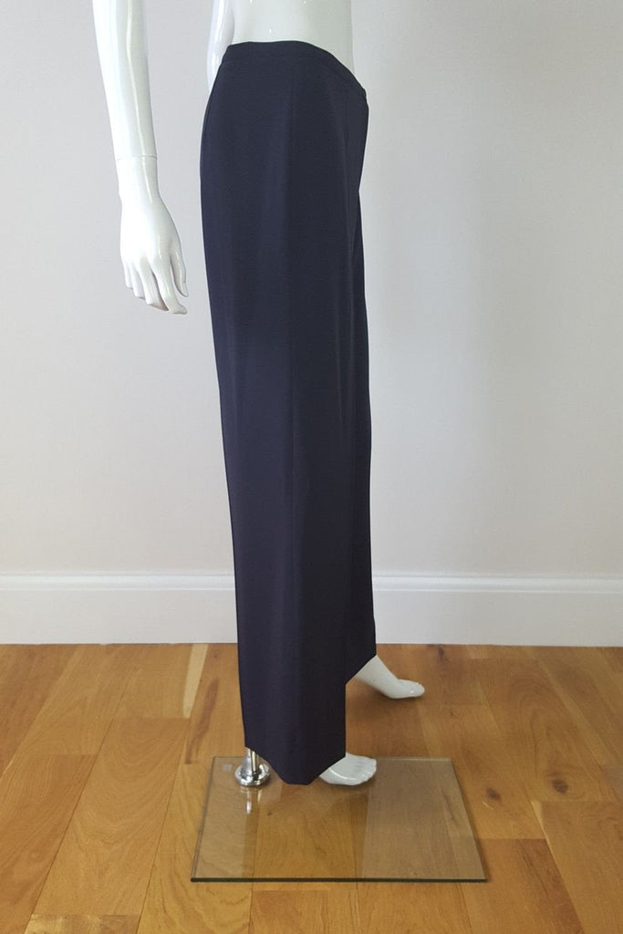 CAMBIO Petrol Blue Wide Leg Trousers (12) – The Freperie