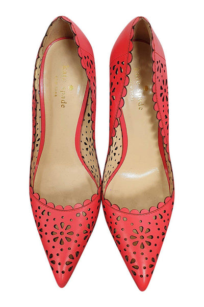 KATE SPADE New York Pink Laser Cut Lana Geranium Heels ( US  | UK – The  Freperie