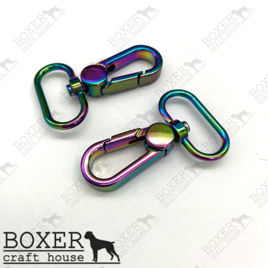 Swivel Hooks 1 inch Flat Profile - Matte Rainbow 2pc – Boxer Craft House