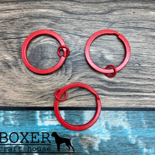 Boxer Craft House Nickel Plated Flower Split Key Ring 20 Pack