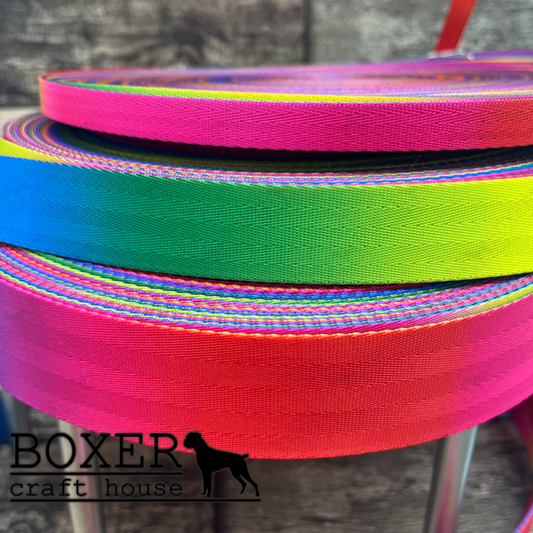 Pastel Rainbow Webbing, 1.18 Strap, 2 Yards, Bag Strap, Bag Webbing Strap,  Purse Strap, Belt, Dog Collar, Sewing Supplies /57344 