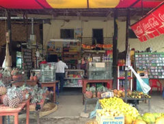 inside a Peruvian market in a small town