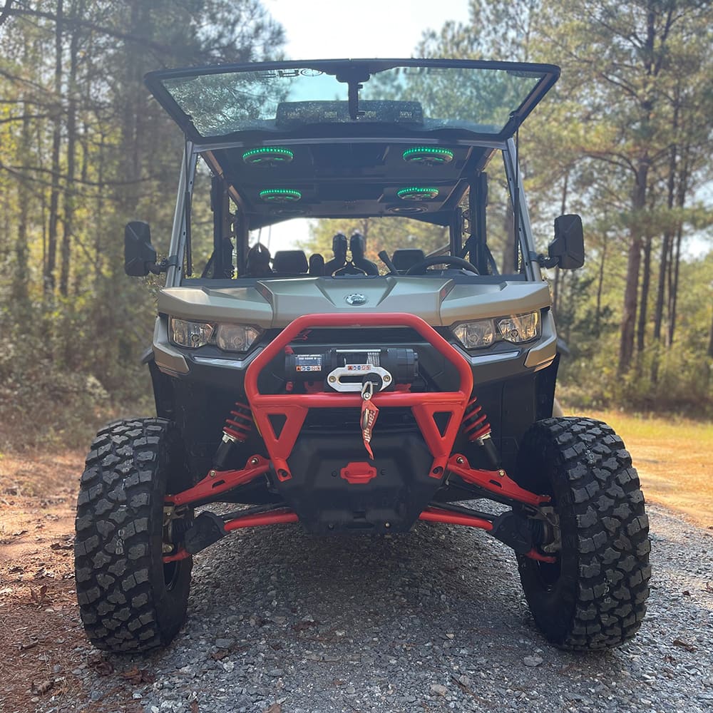 Federal UTV and SxS Xplora U/T steel belted radial all terrain tires mounted on Can Am.