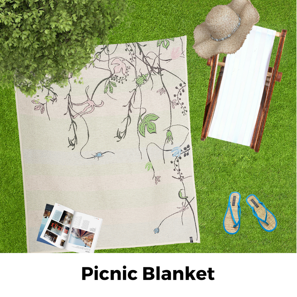 Cotton picnic blanket designed by artists & designers