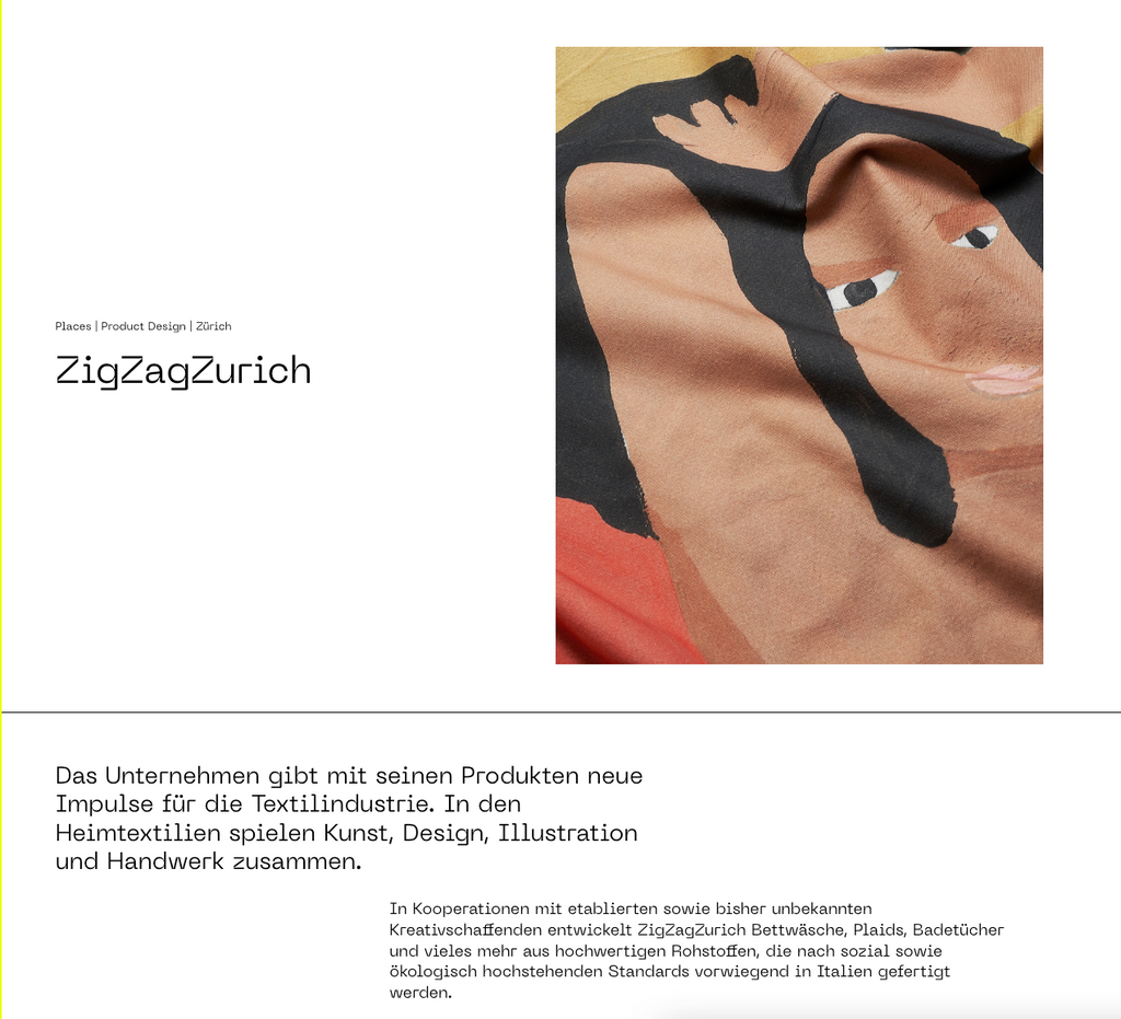 Design Preis Schweiz Design Guide ZigZagZurich