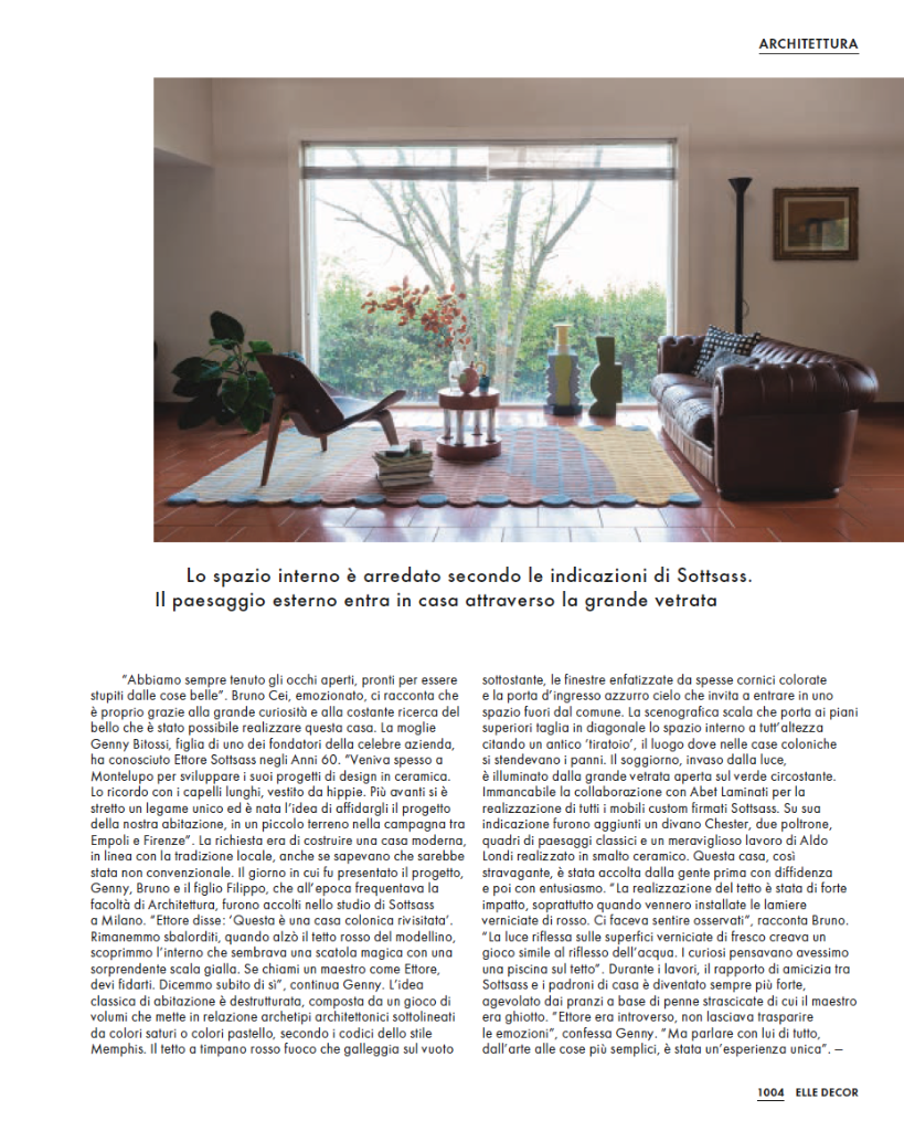 Elle Decor Italia Nathalie du Pasquier George Sowden ZigZagZurich Press