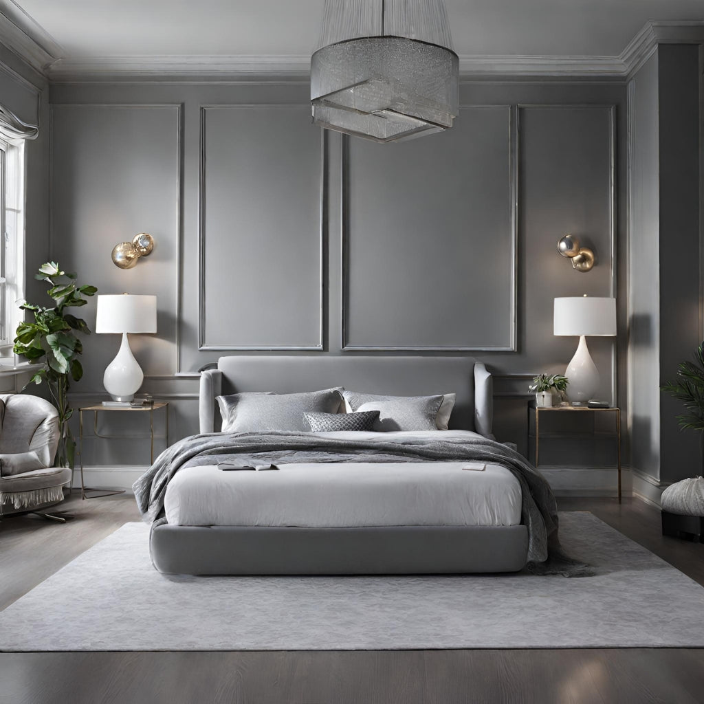 Grey Modern Bedroom ZigZagZurich
