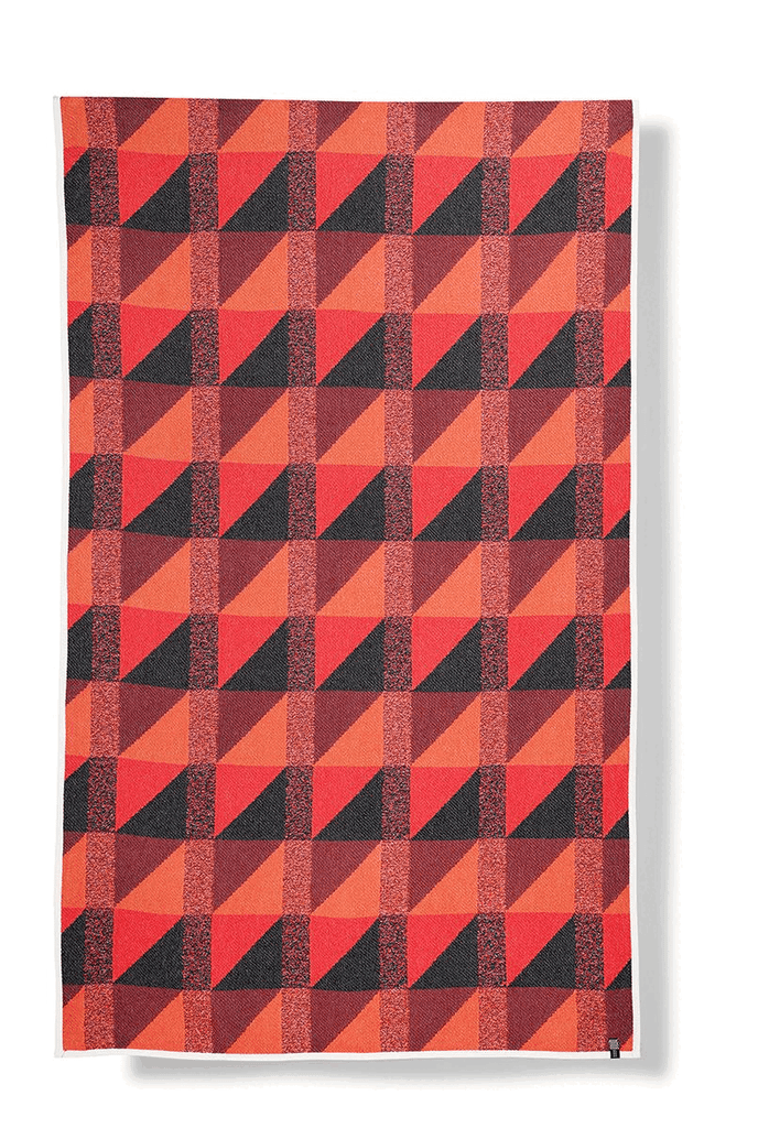 "Highlander" XL Cotton Bedspread / Blanket - Col. Red