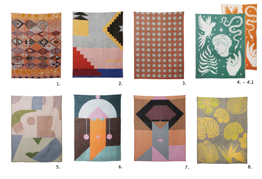 couvertures en laine d'artiste