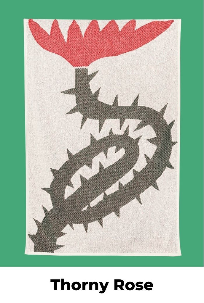 "Thorny Rose" Cotton Beach Towel / Mini Blanket by Marcello Velho