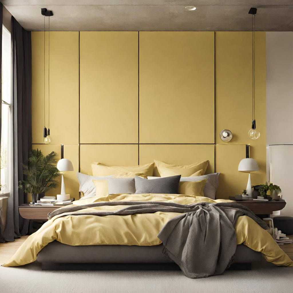 Chambre moderne jaune ZigZagZurich