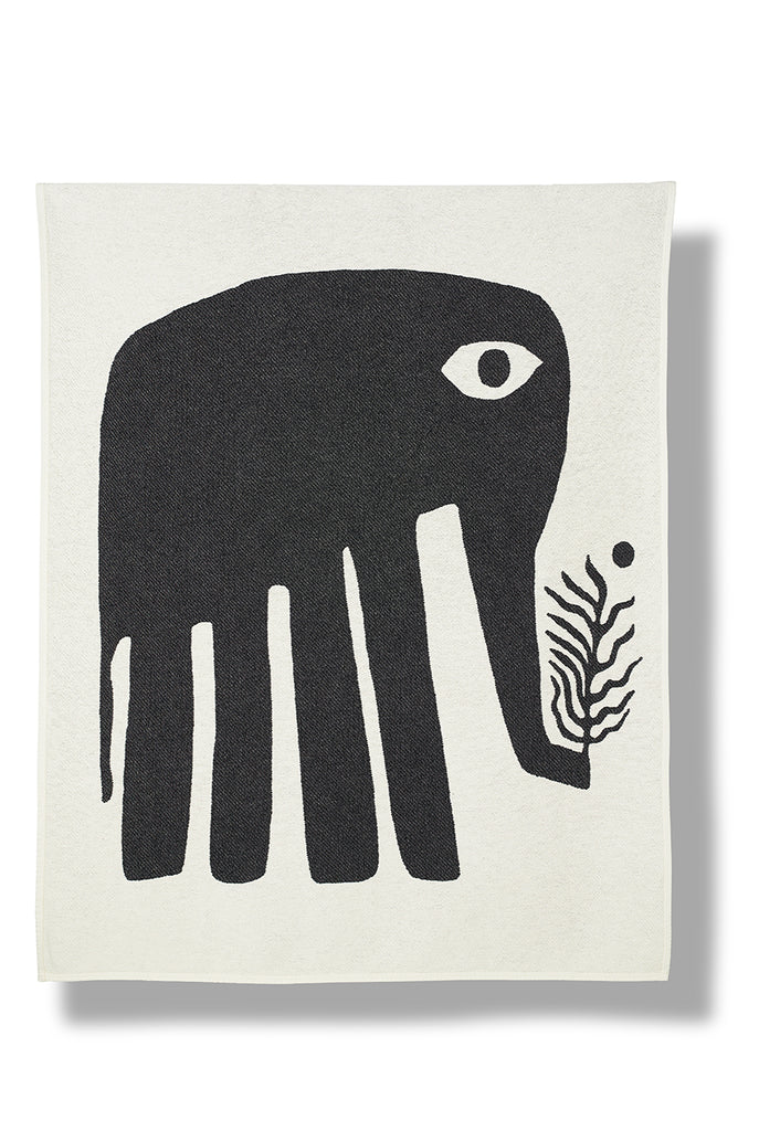 The Elephant Cotton Blanket by David Schmitt