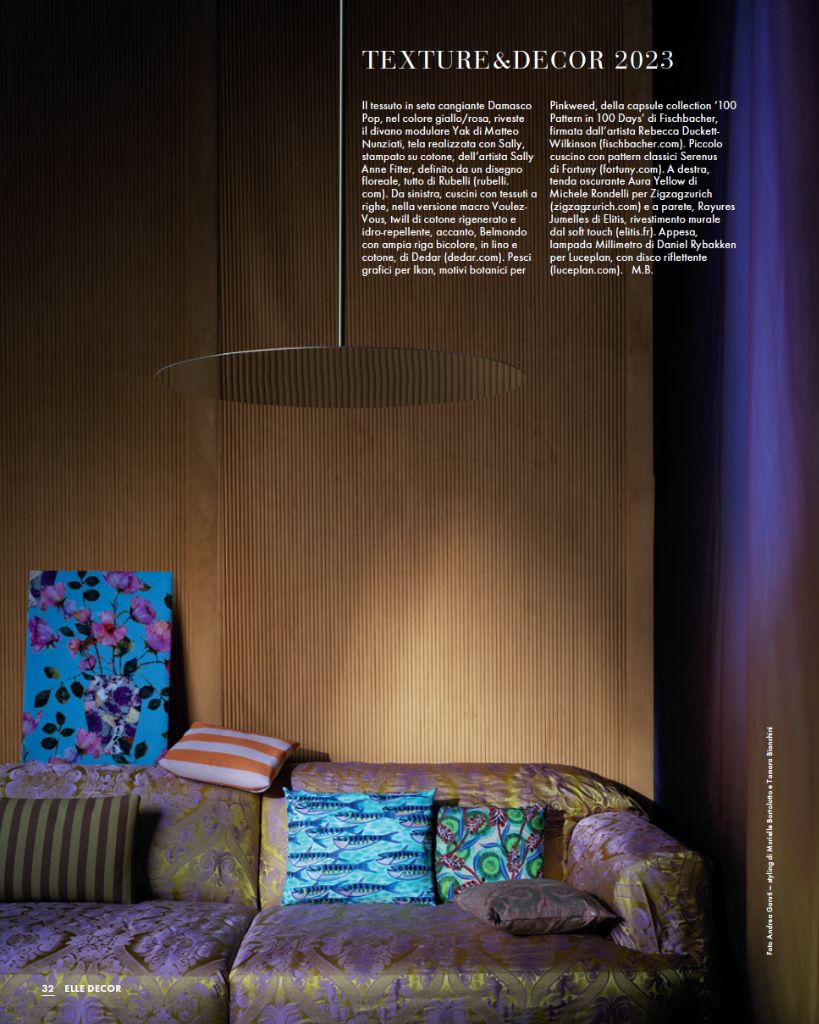 Elle Decor Italia ZigZagZurich Aura Yellow Blackout Curtain Michele Rondelli