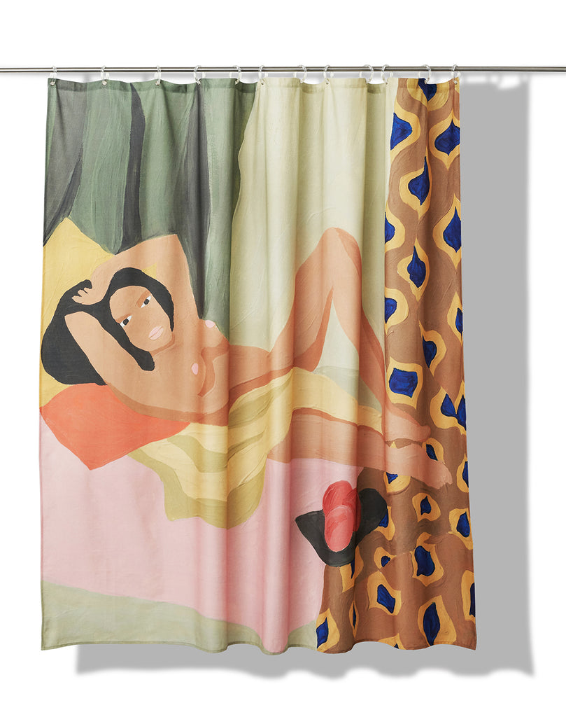 Ode Artist Cotton Shower Curtain ( Waterproof ) by Byzance