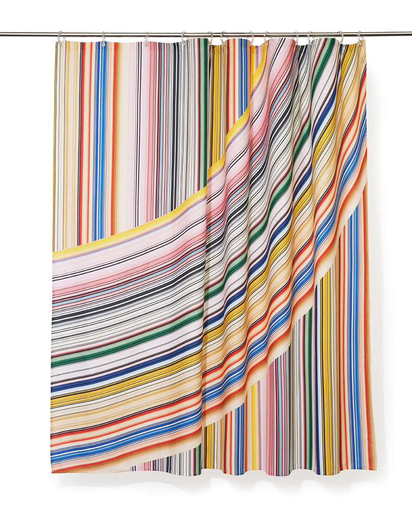 Rideau de douche en coton Rainbow Artist (imperméable) par Michele Rondelli