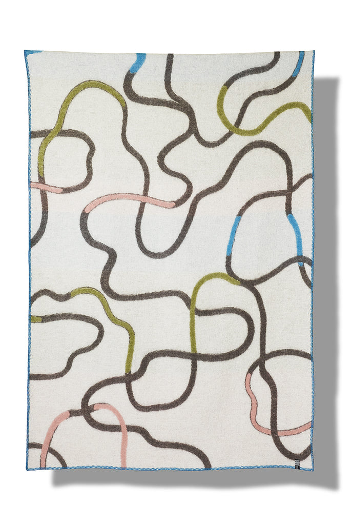 Meandering Wool Blanket by Roland Schär