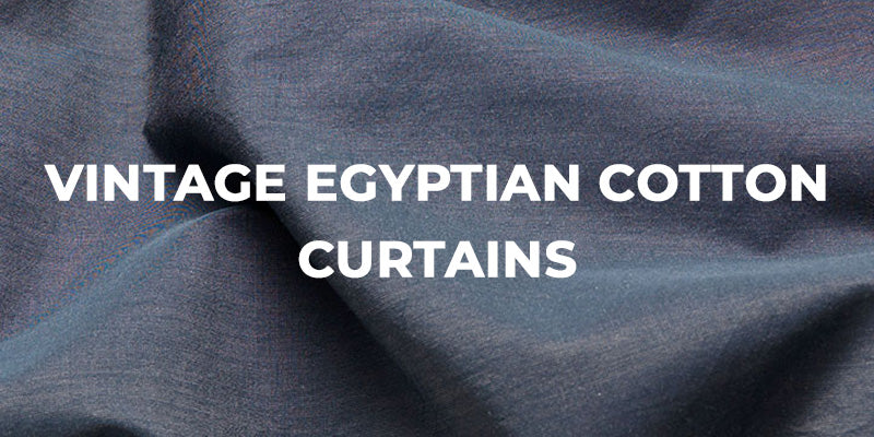 vintage egyptian cotton curtains banner