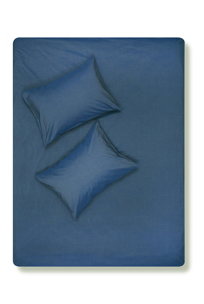 Vintage Egyptian Cotton Duvet Covers and Pillows - True Blue ( Col. 47 )