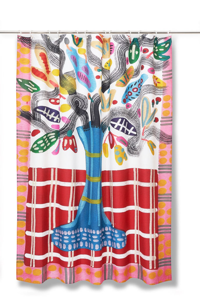 Artist & Designer Cotton Shower Curtain