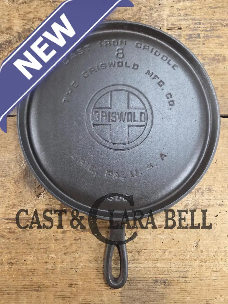 Mint condtion! 1920's Griswold #8 Round Griddle, 608. Collector grade and wonderful daily user!