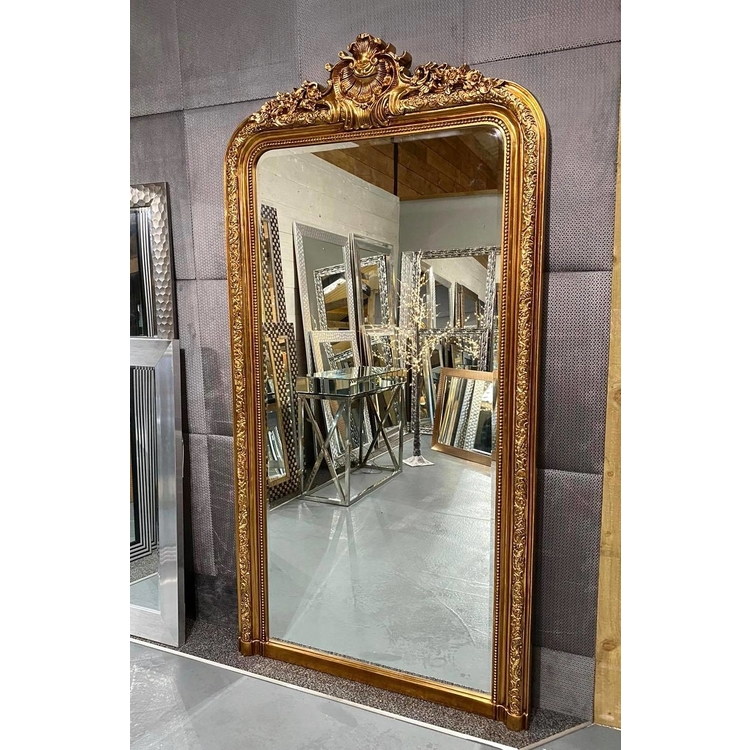 Ornate Antique Gold Full Length Mirror 77" x 40" Kensington William